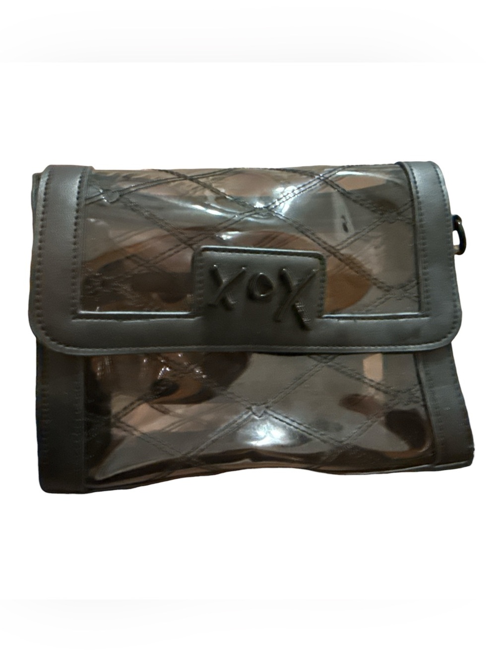 Betsey Johnson Clear XO Flap Crossbody Bag
